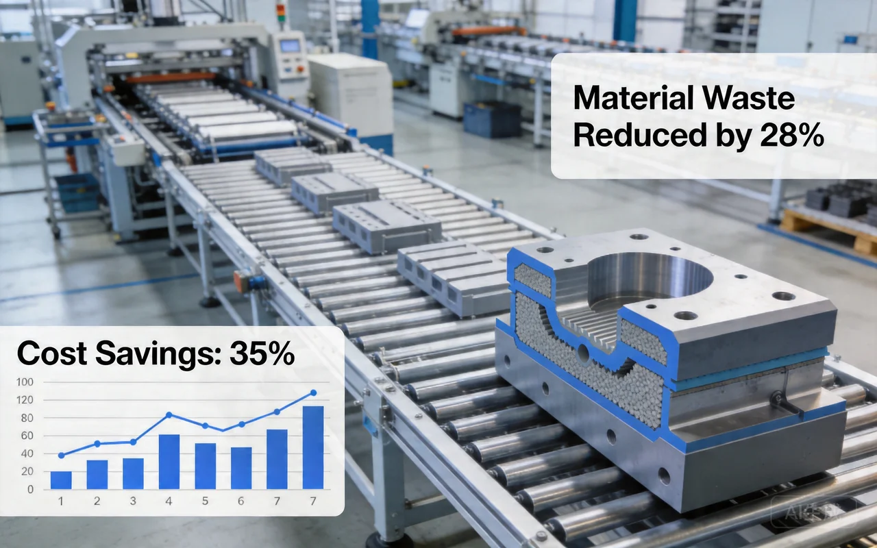 complex cnc machining aluminum part, long machining time, industrial detail, cutting process