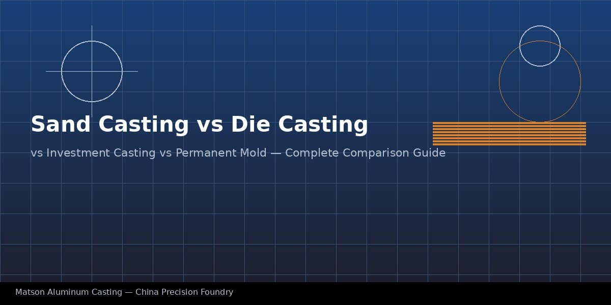 comparison of sand casting, die casting, investment casting, and permanent mold casting for aluminum